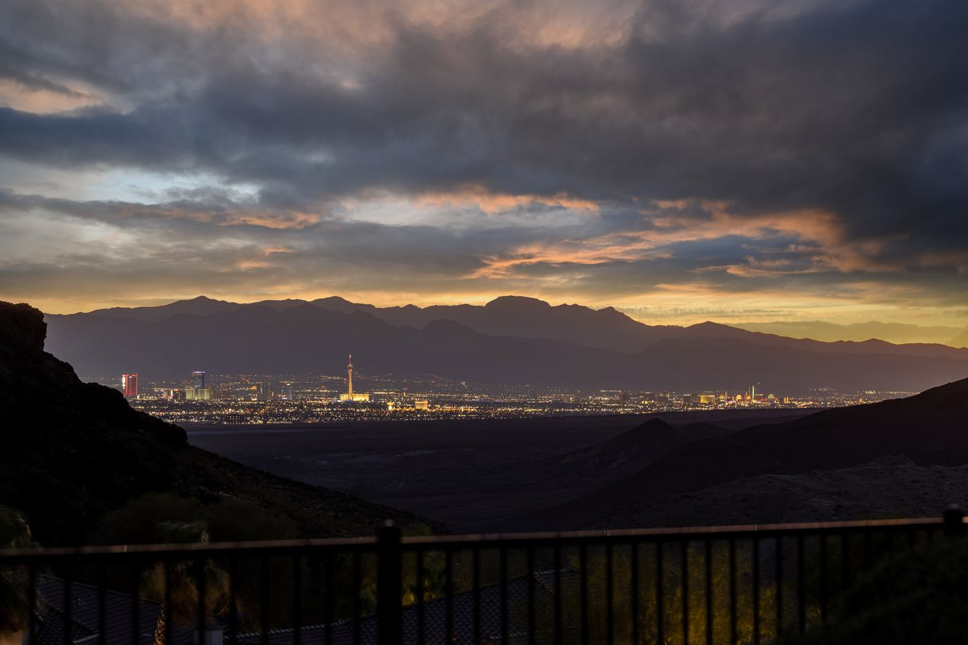 Las Vegas Strip view at golden hour